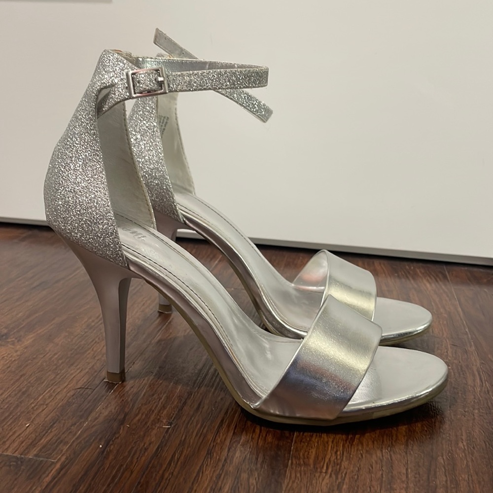Sparkly Silver Heels